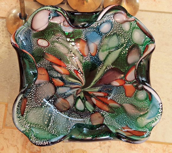 Vintage Murano Art Glass Tutti Frutti Bowl