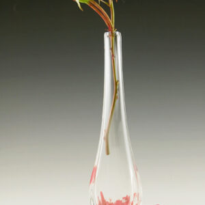 Vintage Orrefors Crystal Off-Center Bud Vase