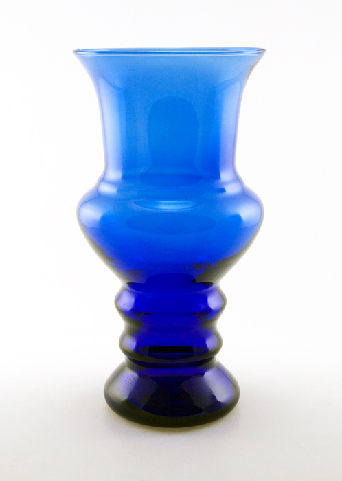 West Virginia Cobalt Blue Glass Art Deco Table Vase