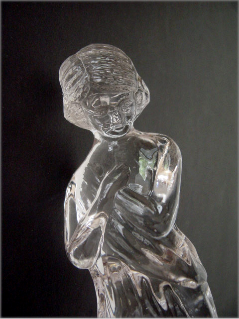Cambridge Glass Draped Lady Flower Frog - Image 3