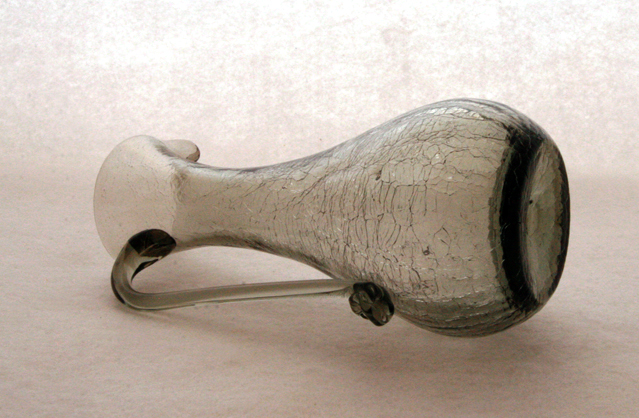 Charcoal Vintage Crackle Glass Ewer - Image 3