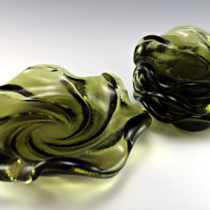 Fenton Art Glass Colonial Swirl low bowl set of four