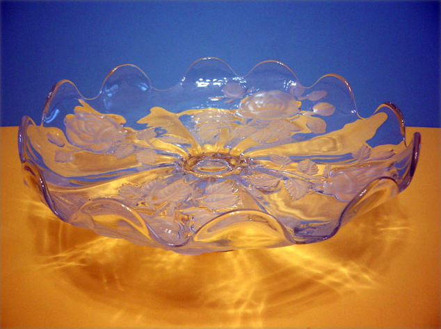 Intaglio Frosted Rose Cake Plate - Image 5