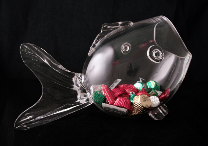 Hand blown crystal goldfish bowl - Image 6