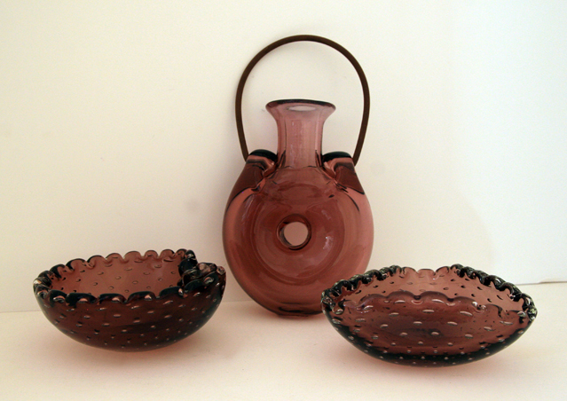 Forato Hand Blown Flask Signed - Image 7