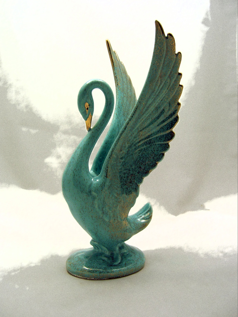 Pottery Swan Figurine from the 1950's - Image 2