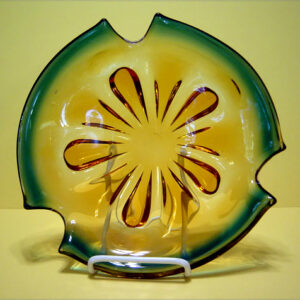 Seguso Style Italian Glass Large Bowl
