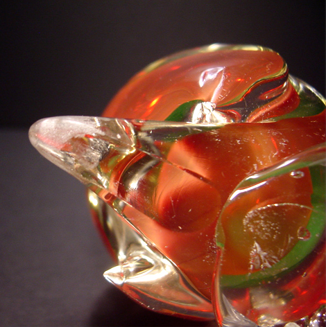 Italian Murano Vaseline Glass Duck - Image 6