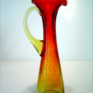 Amberina Crackle Ewer by Kanawha