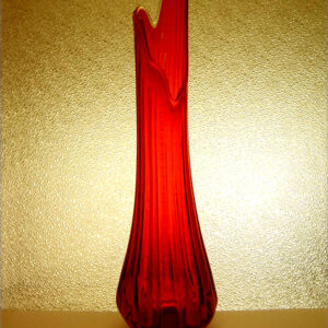 Large Orange Floor Vase by LE Smith
