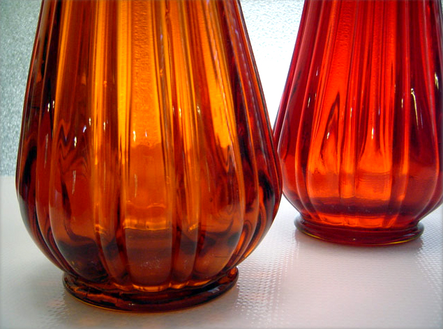 Large Orange Floor Vase by LE Smith - Image 2