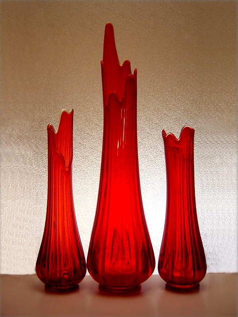 Large Orange Floor Vase by LE Smith - Image 4